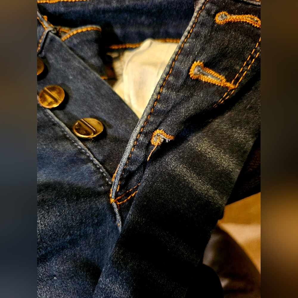 Jones of New York Hi Rise Fulton Button Up Skinny Jeans